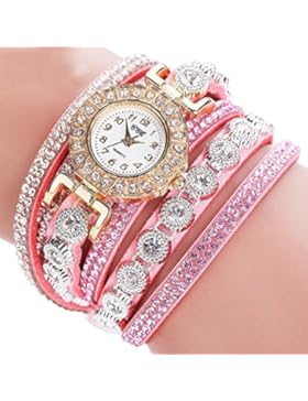 Ouneed® Uhren, Damen glitzer Bling Diamond Beiläufiges analoges Quarz Uhr Armband Uhr Geschenk