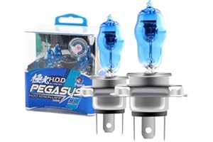 KAIDENGZHE 2pcs H4 100w Super Brillant Blanc 6000K Halogène au Xénon Ampoule 12V Voiture Phare Antibrouillard Remplacement de la Lampe