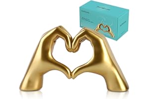 GZVDYG Large Taylor Lover Merch Gold Heart Hands Sculpture Birthday Decorations Gifts Living Room Bedroom Shelf Desk Coffee Table Accessories Statue Bobo Bathroom Home Decor Women Girls Mom(Large)