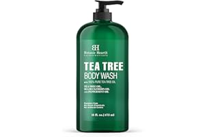Botanic Hearth Tea Tree Body Wash Helps Nail Conditions Athletes Foot Ringworms Jock Itch & Body Odor Soothes Itching & Promotes Healthy Skin and Feet Naturally Scented 16fl oz