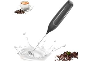 Montalatte Elettrico LULUWA - Frullatore a Immersione Portatile Mini Miscelatore per Bevande Frusta Schiumatoio per Caffè Bacchetta per Macchiato Latte Cappuccino Matcha, Batterie Non Incluse