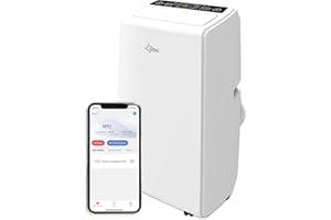 SUNTEC WELLNESS Suntec Climatiseur Mobile Silencieux Advance 12.0-12000 BTU Climatiseur Portable 4 en 1, Déshumidificateur, Ventilateur, Minuterie Programmable, 3,5KW, max~60 M2, Télécommande | Tuyau d'évacuation