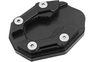 GOMICE Pie de soporte para motocicleta, almohadilla de extensión de soporte, soporte lateral extensor, placa de soporte de extensión de soporte de soporte de motocicleta, almohadilla de extensión