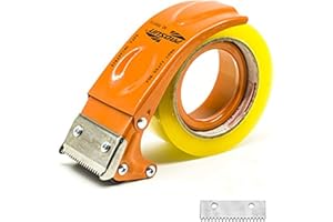 Prosun Pistolet Dévidoir pour Ruban d'Emballage Adhésif 50mm (2 Pouces), Dévidoir Manuel pour ruban adhésif d'emballage, TG02, Orange