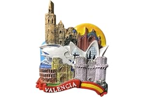 MOIILVCLA Valencia Hiszpania magnes na lodówkę pamiątka podróżna 3D dekoracja na lodówkę magnetyczna naklejka kolekcja rzemieślnicza