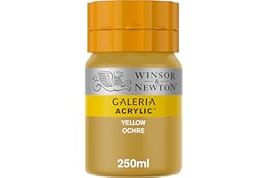 Winsor & Newton 2137744 Galeria Acrylfarbe, hohe Pigmentierung, lichtecht, buttrige Konsistenz, 250 ml Tube - Gelber Ocker