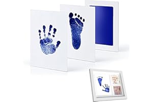 CUTIOLLY Zestaw dłoni i stóp dziecka,Zestaw do odcisku dłoni i stóp,zestaw odcisków dłoni i stóp dziecka, zestaw do nadruku dłoni dla niemowląt, poduszka do stempli, dla noworodków,psów,kotów,rodziny, prezent