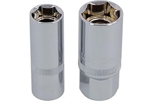 Dapetz® 2Pcs Spark Plug Socket, 1/2 Inch Universal Magnetic Thin Wall Spark Plug Socket Spark Plug Removal Tool (14mm & 16mm)