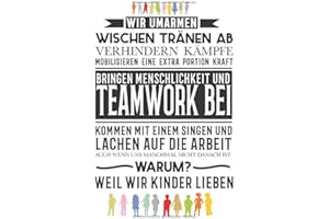 ERZIEHER NOTIZBUCH - Weil wir Kinder lieben: Gepunktetes Notizbuch mit Datumsangabe für Erzieher und die Erzieherin als Abschiedsgeschenk + ... für den Kindergarten und die Kita