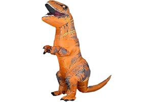Rafalacy Inflatable Dinosaur Costume for Adult Blow up T-rex Costume Funny Dino Halloween Party Fancy Dress Outfit
