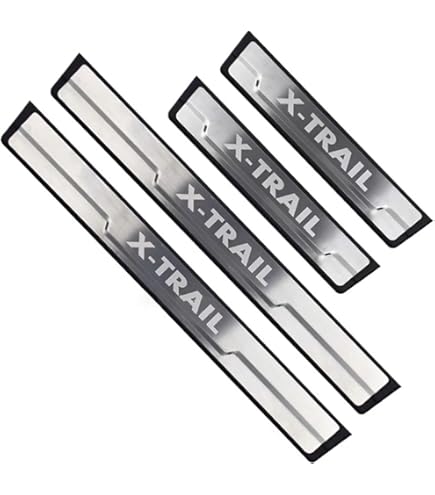 4 Stuks Rvs Auto Instaplijsten Protector Voor Nissan Qashqai j12 X-Trail T33 e-POWER 2022-2024, Auto-instaplijstbeschermer Welkom Pedaal Strip Cover Kick Platen Protector Accessoires,A