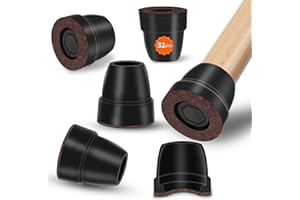 ACEBLISS 32 Pcs Chair Leg Floor Protectors, Black Round Silicone Chair Leg Caps Chair Feet Cover, Furniture Pads Floor Protectors Table Chair Feet for Hardwood Floors, Reducing Noise Prevent Floor Scratches