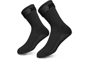 DINGBIU Neoprene Socks, 3mm Wetsuit Socks Thermal Diving Socks Boots for Men Women, Anti-slip Warmth Neoprene Swim Socks for Snorkeling Swimming Sea Sailing Kayaking Surfing