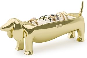 Umbra Dachsie ringhållare – present till Weiner Dog Tax Doxie Lover – smyckesförvaring, mässing