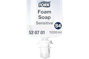 Tork Savon mousse Mains - Peaux sensibles S4, testé dermatologiquement, 6 x 1000 ml, 520701