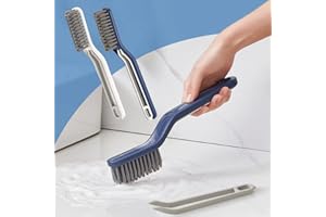 LUCKKY 2PCS Multifunktionale Bodennaht Bürste,2 in 1 Bodennahtbürste,Clip-Haarfenster-Reinigungsbürste,Badezimmer-Reinigungsbürste,Fugenbürste,Rillenspalt-Reinigungsbürste,für Wandfliesen,Fensterrahmen
