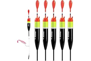 THKFISH Eva Angelposen Set, 8PCS Leuchtposen, Schwimmer Angeln, Slip Posen für Salzwasser und Süßwasser, Waggler Posen in Gelb & Rot, Hechtpose, Forellen Posen, Angelzubehör Posen, 90/117/137 cm