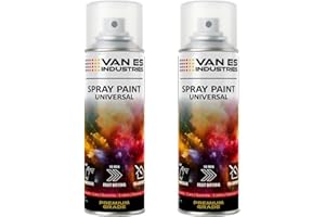 VE-INDUSTRIES Klarlack MATT 2x 400ml | Acryl Sprühlack für Versiegelung | Transparenter Lack Spraydose | UV-beständig, wetterfest, schnelltrocknend für Holz, Metall, Hartkunststoff & mehr