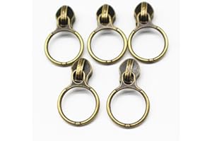 YaHoGa 50 piezas Deslizadores para #5 Nailon Cremalleras 30 mm de ancho (Bronce)