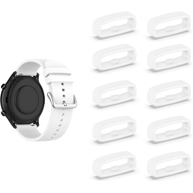 Lot De 8 Boucles De Bracelet De Montre En Silicone Noir | 14/16/18/20 Mm, Pour Fixation Et Décoration
