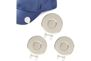 Golf Cap Clip, golfbollmarkör, golf hatt clip, golf magnetisk hatt clips, golfmössor klämmor, golfmössa clips, golfmössa clips med stark magnet, lätt att fästa på hattar, midjeväskor, 3 stycken