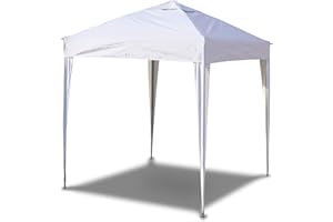 SANHENG Pavillon 3x3 WASSERDICHT, Faltpavillon wasserdicht, Partyzelt schnellaufbau Gartenpavillon Pop Up Zelt Sonnenschutz Stahlgestell (Weiß,3x3 m ohne Seitenteile)