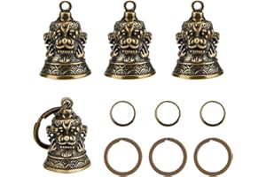 SUPERFINDINGS Kit di Ciondoli per Appendere La Moto Che Include pendenti In Lega portachiavi e anelli Divisi Bell Lucky Charms Biker Motorcycle Bell Portachiavi