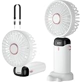 El Fanı, Taşınabilir Mini Fan, Şarj Edilebilir, 5 Hız Ayarlı K&uuml;&ccedil;&uuml;k Cep Fanı, Dahili 4200mAh Pil, Ofis i&ccedil;in Katlanabilir USB F