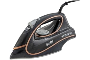 Ferro da stiro a vapore TZS First Austria I 2800-3200 W I piastra in ceramica I autopulizia I vapore verticale I anticalcare I stiratura a secco I serbatoio dell'acqua da 0,45 l I 1,3 kg