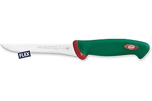 Sanelli Premana Professional Coltello Disosso Flessibile, Acciaio Inossidabile, Verde/Rosso, 29 x 3 x 4 cm