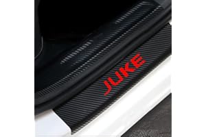 Qirc - Protector de umbral de Puerta de Coche de Fibra de Carbono, Pedales antiabrasión para Pegatinas de umbral de Puerta de Coche Juke (Rojo)