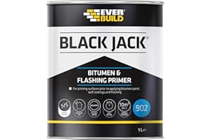 Everbuild Black Jack 902 Bitumen and Flashing Primer – Fast-Drying – Black – 1 Litre