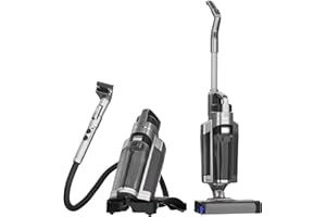Vozascly W12 Pro Aspirapolvere Lavapavimenti, 4 in 1 Aspirapolvere Senza Fili Intelligente, Montaggio e Conversione, 40Min, Pulizia dei Bordi, Pulizia a Umido e a Secco di Coperte, Vetri e Pavimenti