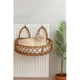 Kedi K&ouml;pek Kalorifer Yatağı Dekoratif Hamak (KAHVERENGİ)