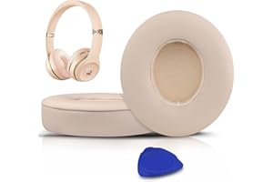 SoloWIT® Cuscinetti Auricolari Di Ricambio per Beats Solo 2 e Solo 3 Wireless On-Ear Cuffia con morbida pelle proteina/memory foam/nastro adesivo forte