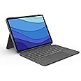 Logitech Combo Touch iPad Pro 11-inch (1st, 2nd, 3rd, 4th gen - 2018, 2020, 2021, 2022) Keyboard Case - Detachable Backlit Keyboard, Click-Anywhere Trackpad - Grey; Arabic Layout