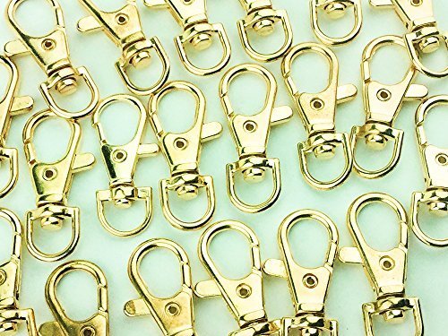 Preisvergleich Produktbild Soccik Schwenk Karabinerhaken Haken Schlüsselanhänger Kleine Abnehmbare Drehverschlüsse Für Schlüsselringe 20 Stück Silber