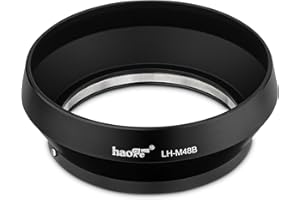 Haoge LH-M48B Okrągła metalowa osłona obiektywu do Olympus M.ZUIKO Digital 17mm F1.8 1:1.8 obiektyw zastępuje Olympus LH-48B czarny