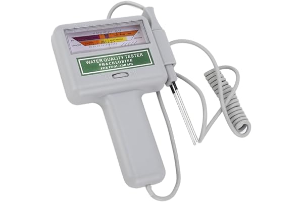 Fdit PH Testeur Automatique de Chlore PH-Mètre Analyseur de l'eau Numérique Spécialement pour Piscine Spa Aquarium