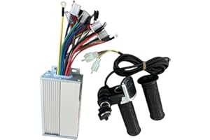 Gettimore Ensemble de contrôleurs de vélo électrique 500 W avec écran LCD et guidon d'accélérateur pour moteurs sans balais 36 V/48 V/64 V/72 V (36 V 48 V)