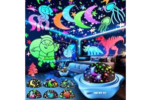 One Fire Night Light Kids Toys, 6 Films+78 Projection Options Star Projector for Bedroom, Rechargeable Night Light Projector,360°Rotating Sensory Lights for Bedroom,Baby Sensory Toys for Babies Gifts
