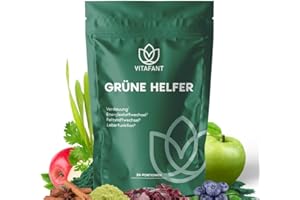 ‎VITAFANT Vitafant - Grüne Helfer - Greens Pulver - Superfood Shake - Mit Spirulina, Gerstengras, Matcha, Chlorella & mehr - 30 Portionen