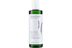 SenSpa Relaxing Lavender Bath Soak - 250ml Vegan Bubble Bath for Women & Men, Luxury Natural Bubble Bath Wash with Organic Lavender, Bath Additives Spa Gifts - Mens/Womens Luxury Bath Products