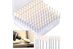 Keadic Lot de 100 embouts de polissage multifonctions en laine - Tige de 1/8"
