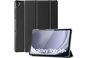 CoBak Coque Étui pour Samsung Galaxy Tab A9 Plus/A9+ 2023 (SM-X210/X215/X216/X218) 11 Pouces, Étui en Cuir PU à Trois Volets avec Fonction Veille/réveil Automatique (Noir)