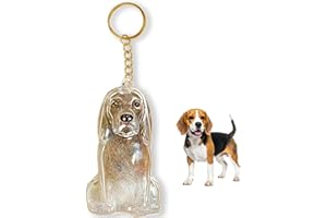 Glamifyr Beagle Schlüsselanhänger für Tierhaare,Schlüsselanhänger Hundehaare,Hundehaar Anhänger, Hund,Taschen Anhänger,Kapsel,kreatives Gedenkgeschenk für Tierliebhaber