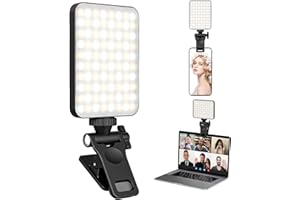 XINBAOHONG LED Video Light, Mini Selfie Light Rechargeable Clip-on Ring Light for Phone Laptop Tablet and Computer Dimmable Fill Lamp for Conference Zoom Call Photography Makeup Picture