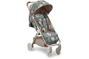 Elodie Details Mondo Stoller® Pushchair from Birth to 4 Years (22kg) - Lie-Flat Position, One Hand Folding and Steering, Lightweight Cabin Size Travel Buggy, Morris & Co - Pimpernel