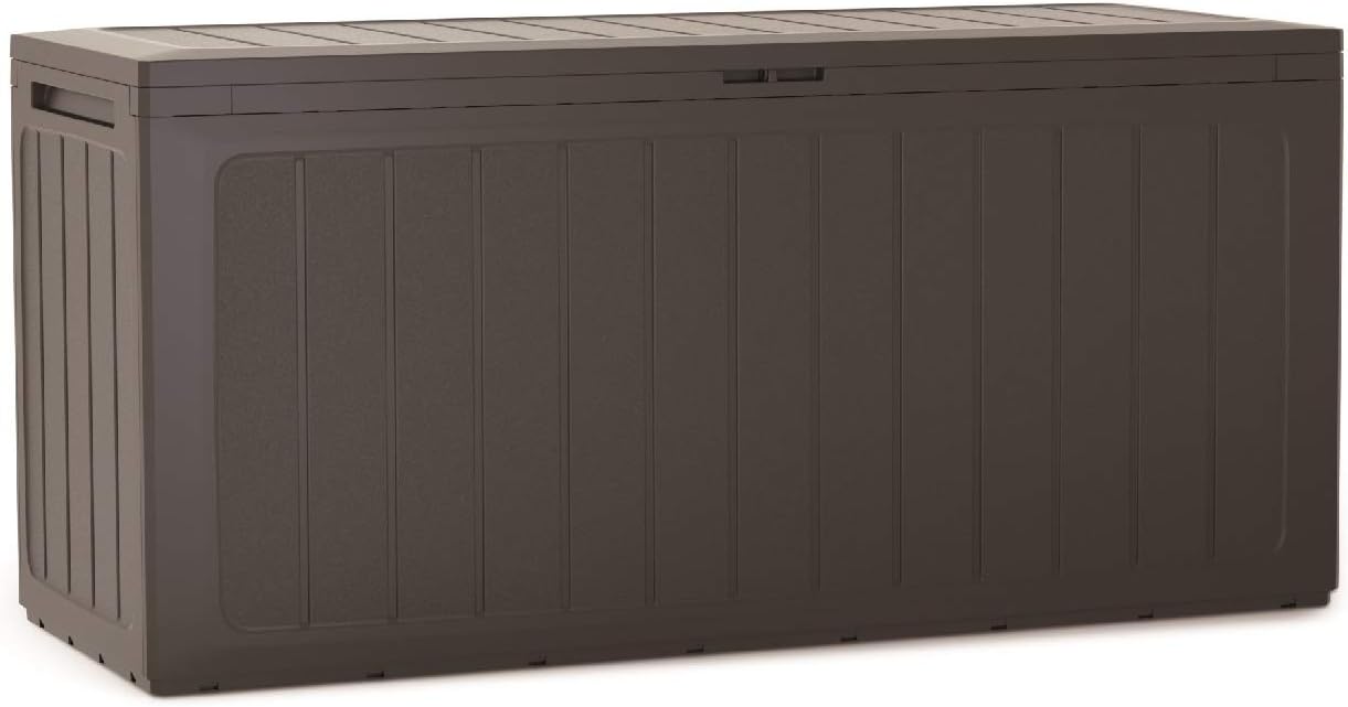 Baul de Jardin 280 litros Prosperplast Boardebox de plastico en Color Ocre Oscuro 116 x 43,3 x 55 cm