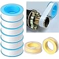 D-fix® Thread Seal Tapes Teflon Pipe Sealant Industrial Thread Sealants Plumbers for Leak Water Plumbing Air Head Pipe 12mm x 10Mtr (White, 5Pcs)